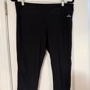 Spalding Black Performance Leggings Capri Length XL